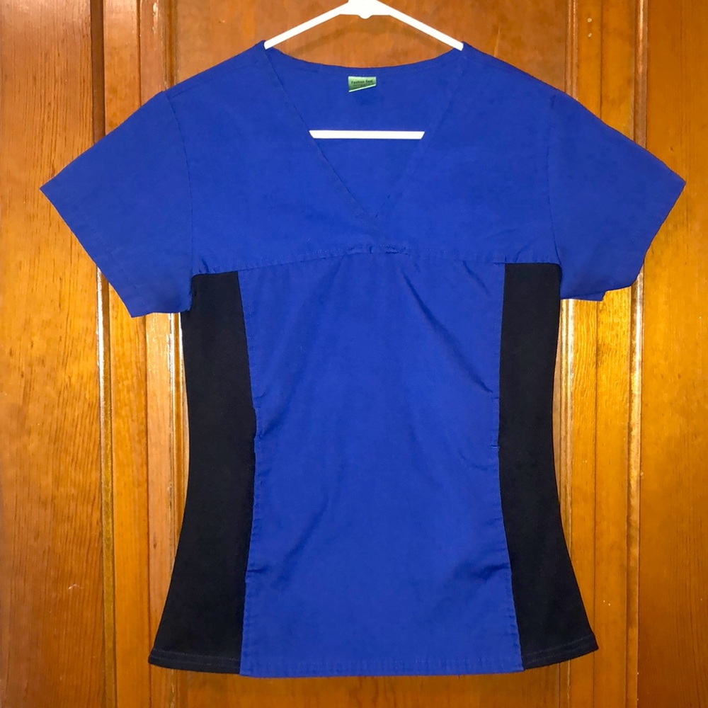 Blue scrub top